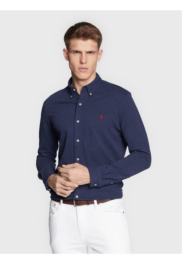Polo Ralph Lauren Koszula 710654408081 Granatowy Regular Fit. Typ kołnierza: polo. Kolor: niebieski. Materiał: bawełna