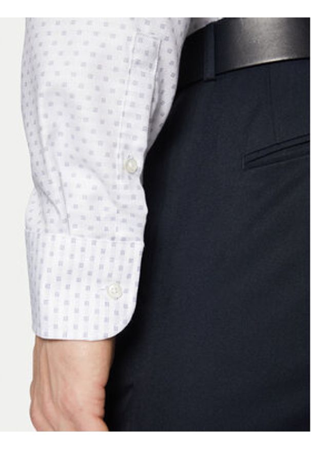 BOSS Koszula 50533039 Biały Slim Fit. Kolor: biały. Materiał: bawełna