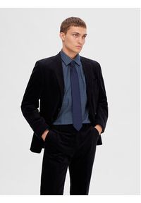Selected Homme Koszula 16087706 Granatowy Slim Fit. Kolor: niebieski. Materiał: bawełna