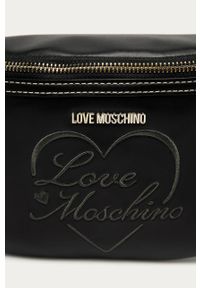 Love Moschino - Nerka. Kolor: czarny. Materiał: skóra ekologiczna. Wzór: aplikacja #3
