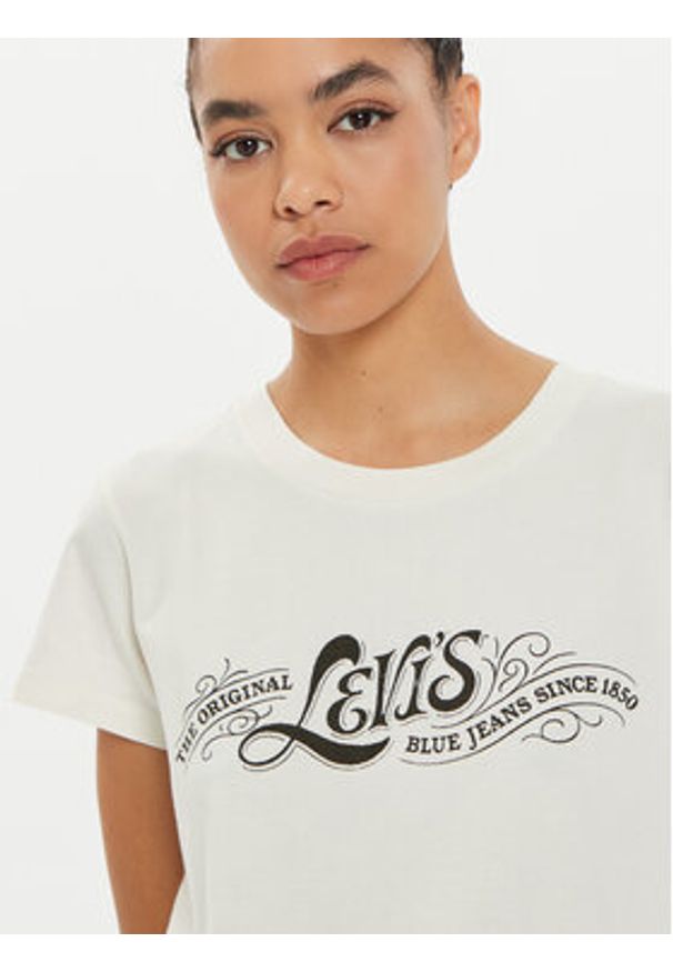 Levi's® T-Shirt Graphic A8804-0023 Biały Boxy Fit. Kolor: biały. Materiał: bawełna