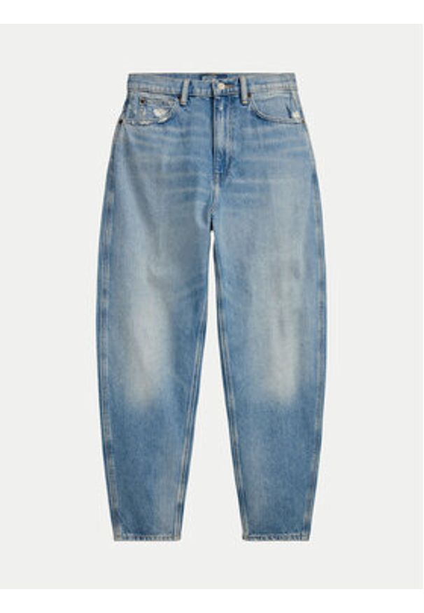 Polo Ralph Lauren Jeansy 211969409001 Niebieski Mom Fit. Kolor: niebieski