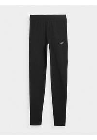 4f - 4F Legginsy dzianinowe damskie XS. Okazja: na co dzień. Stan: podwyższony. Kolor: czarny. Materiał: dzianina. Długość: do kostek. Styl: casual