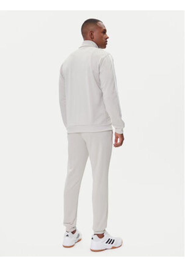 Adidas - adidas Dres Basic 3-Stripes JX5519 Beżowy Regular Fit. Kolor: beżowy. Materiał: syntetyk