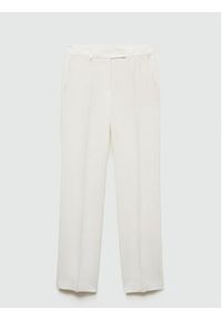 mango - Mango Spodnie materiałowe Niza 77070369 Biały Regular Fit. Kolor: biały. Materiał: len #6