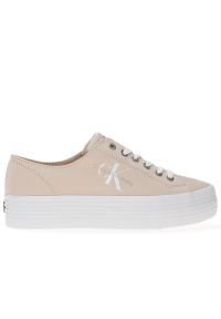 Buty Calvin Klein Vulc Flatform Essential Mono YW0YW01030-0JZ - różowe. Okazja: na co dzień. Kolor: różowy. Materiał: materiał, guma. Szerokość cholewki: normalna. Obcas: na platformie #1