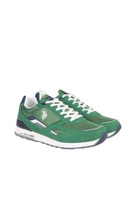 U.S. Polo Assn. Sneakersy "Tabry003" | Tabry 003 | Mężczyzna | Zielony. Kolor: zielony. Materiał: materiał, skóra ekologiczna. Wzór: nadruk, aplikacja #1