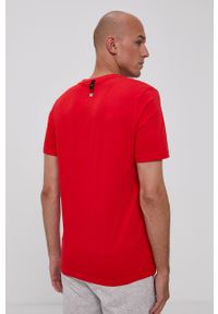 Puma T-shirt męski kolor czerwony z nadrukiem. Okazja: na co dzień. Kolor: czerwony. Wzór: nadruk. Styl: casual