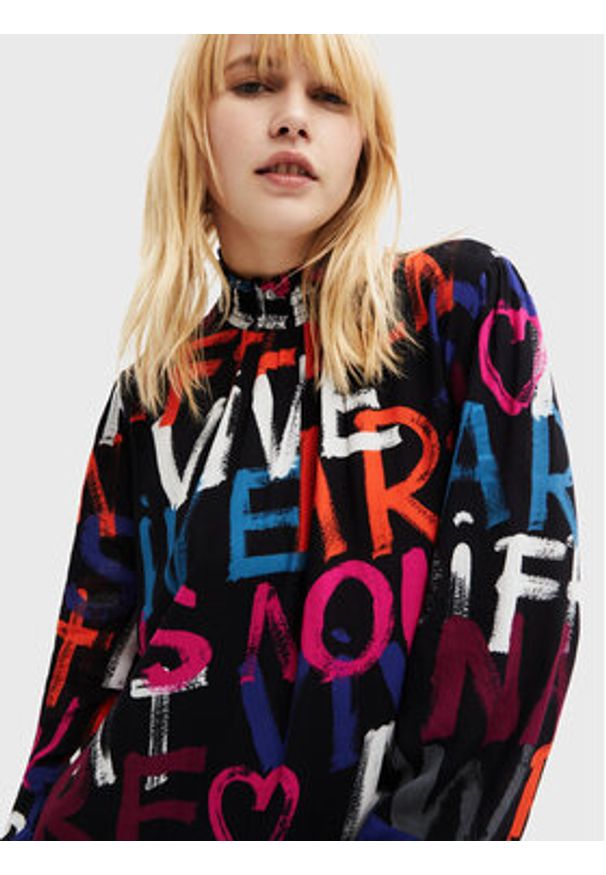 Desigual Sukienka codzienna Siena 22WWVW10 Kolorowy Regular Fit. Okazja: na co dzień. Materiał: wiskoza. Wzór: kolorowy. Typ sukienki: proste. Styl: casual