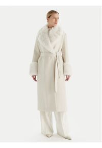 TwinSet - TWINSET Płaszcz zimowy 252TT2040 Écru Regular Fit. Sezon: zima #7