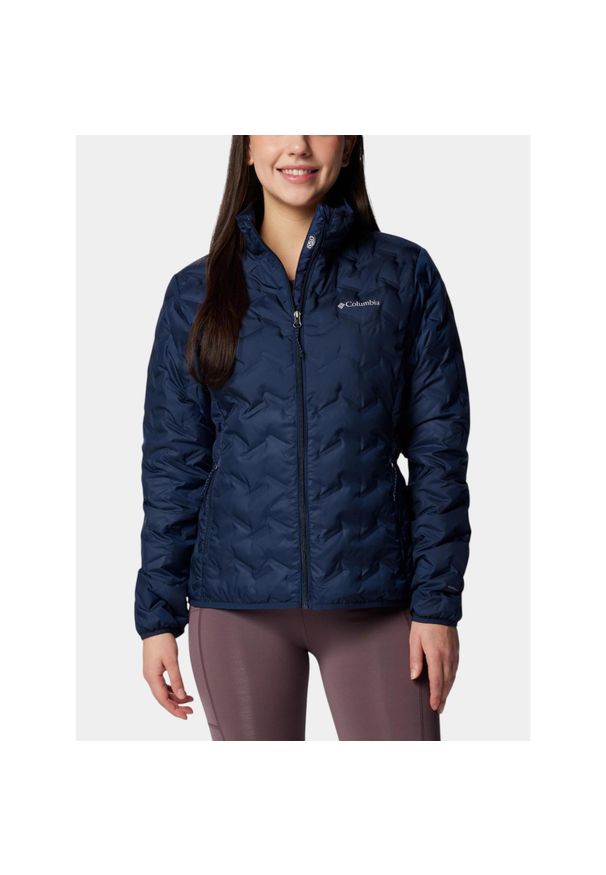 columbia - Kurtka Damska Columbia Delta Ridge II. Kolor: niebieski. Materiał: materiał, puch. Technologia: Omni-Heat (Columbia). Sezon: jesień. Sport: turystyka piesza