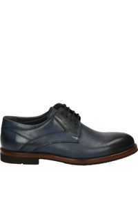 Venezia - GRANATOWE PÓŁBUTY MĘSKIE 583175 NAVY BLUE. Kolor: niebieski. Materiał: skóra, syntetyk #1
