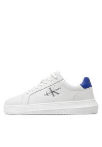 Calvin Klein Jeans Sneakersy Chunky Cupsole Mono Lth YM0YM00681 Biały. Kolor: biały
