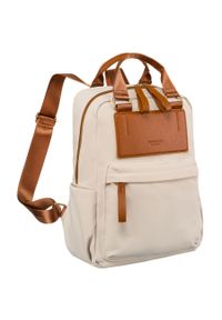 Plecak damski Peterson PTN JN-07 beżowy. Kolor: beżowy. Materiał: nylon