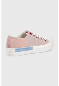 Big-Star - Big Star tenisówki damskie kolor różowy. Nosek buta: okrągły. Zapięcie: sznurówki. Kolor: różowy. Materiał: guma. Szerokość cholewki: normalna #5
