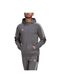 Adidas - Bluza piłkarska męska adidas Tiro 21 Sweat Hoody. Kolor: wielokolorowy, szary, biały. Sport: piłka nożna