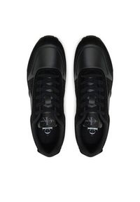 Calvin Klein Jeans Sneakersy Toothy Runner Irregular Lines YM0YM00624 Czarny. Kolor: czarny. Materiał: skóra, zamsz #3