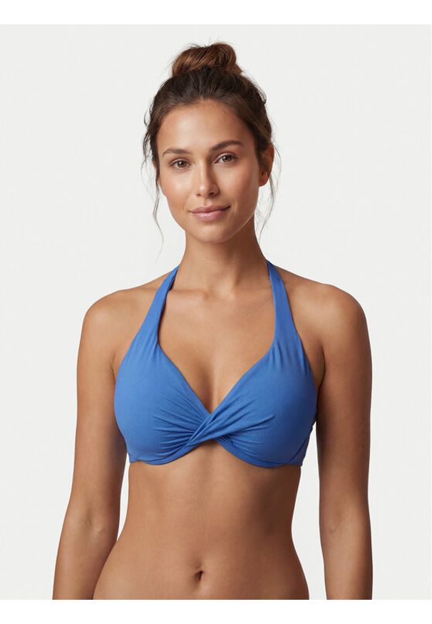 Seafolly Góra od bikini S.Collective Wrap 31219F-942 Niebieski. Kolor: niebieski. Materiał: syntetyk