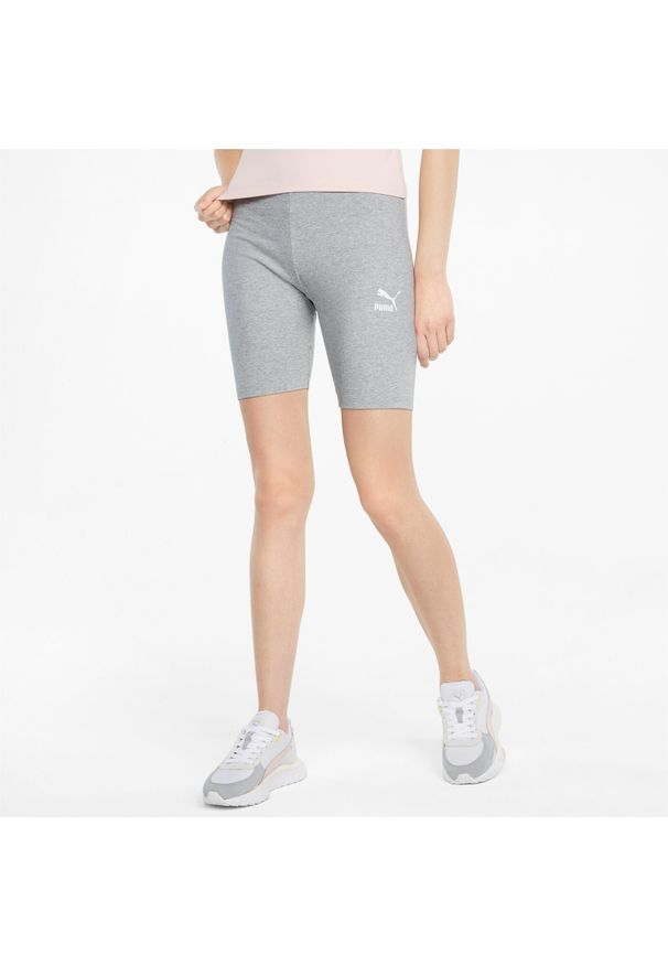 Krótkie spodenki damskie Puma CLASSICS SHORT. Kolor: szary. Długość: krótkie. Sport: fitness