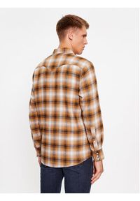 Wrangler Koszula jeansowa Western 112341159 Brązowy Regular Fit. Kolor: brązowy. Materiał: bawełna, jeans
