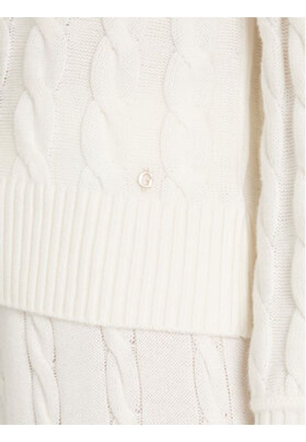 Guess Golf W5BR30 Z1192 Écru Relaxed Fit. Typ kołnierza: golf. Materiał: syntetyk