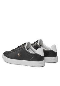 TOMMY HILFIGER - Tommy Hilfiger Sneakersy Essential Elevated Court Sneaker FW0FW07685 Czarny. Kolor: czarny. Materiał: skóra #6