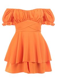 Born2be - Pomarańczowy Kombinezon Rhodosyne. Okazja: na wesele, na randkę, na ślub cywilny. Kolor: pomarańczowy. Styl: elegancki #2