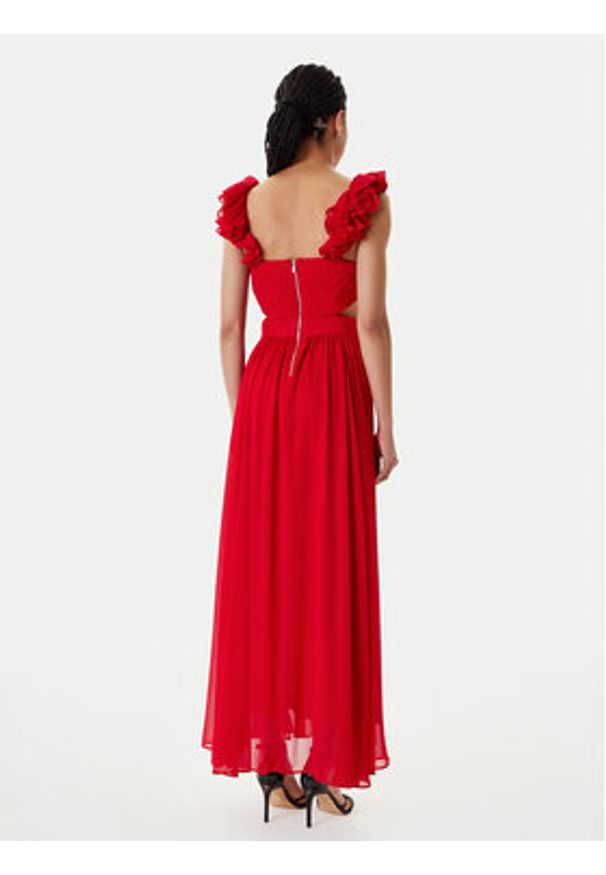 Morgan Sukienka wieczorowa 251-RISSAL Czerwony Regular Fit. Kolor: czerwony. Materiał: syntetyk. Styl: wizytowy