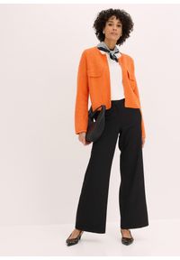 bonprix - Spodnie Marlena z wygodną talią. Kolor: czarny #3