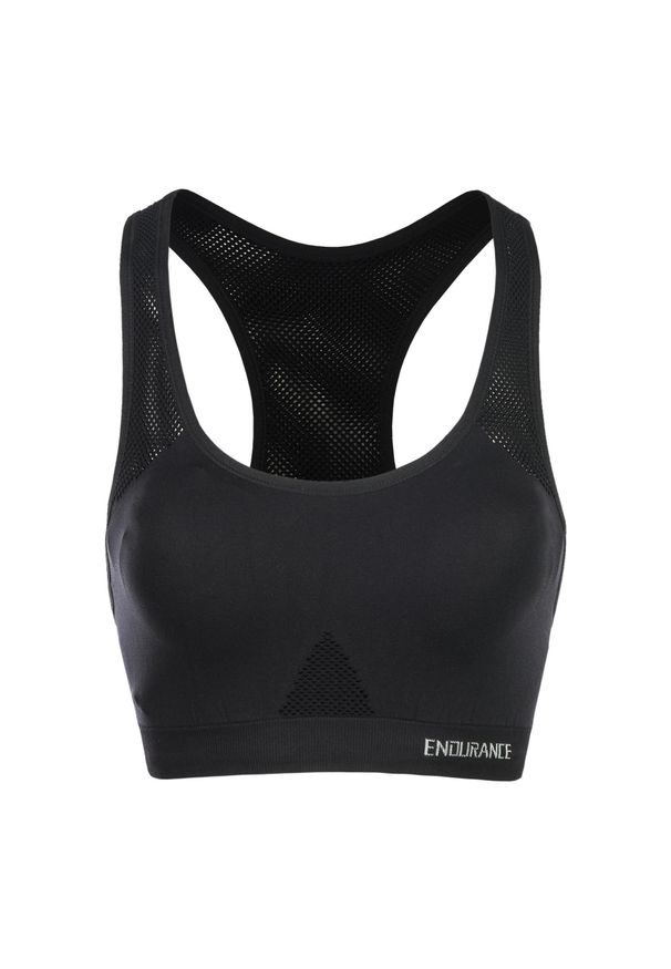 ENDURANCE - Biustonosz dla kobiet Endurance George West. Kolor: czarny. Sport: bieganie, fitness