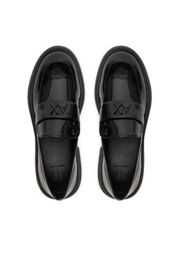 Armani Exchange Loafersy XW002207 AF21267 UC001 Czarny. Kolor: czarny. Materiał: skóra