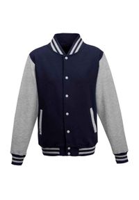 AWDIS - Kurtka Unisex Varsity Dla Dorosłych. Kolor: wielokolorowy, niebieski, szary