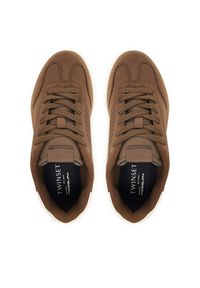 TwinSet - TWINSET Sneakersy 252TGT01E Brązowy. Kolor: brązowy. Materiał: materiał #3