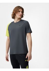 4f - Koszulka treningowa z dodatkiem materiałów z recyklingu męska. Kolor: zielony. Materiał: materiał. Sport: fitness