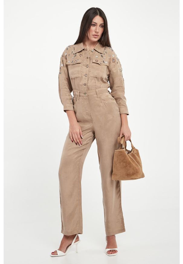 Liu Jo - Kombinezon damski z ozdobnymi kamieniami LIU JO