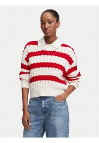 Tommy Jeans Sweter DW0DW22926 Czerwony Loose Fit. Kolor: czerwony. Materiał: bawełna #1
