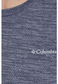 columbia - Columbia T-shirt sportowy Alpine Chill Zero. Kolor: niebieski. Materiał: skóra, dzianina, materiał. Długość rękawa: krótki rękaw. Długość: krótkie. Wzór: ażurowy, ze splotem. Styl: sportowy #4