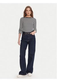 TOMMY HILFIGER - Tommy Hilfiger Bluzka WW0WW47309 Granatowy Slim Fit. Kolor: niebieski. Materiał: wiskoza #3