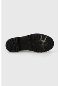 Guess sztyblety BABALA damskie kolor czarny na platformie FL7BAB ELE10. Nosek buta: okrągły. Kolor: czarny. Materiał: guma. Obcas: na platformie #2