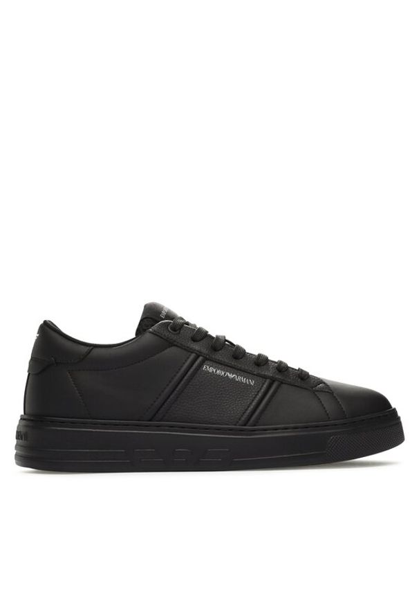 Emporio Armani Sneakersy X4X570 XN840 K001 Czarny. Kolor: czarny. Materiał: skóra