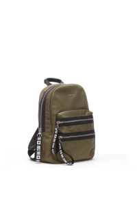 Big Star Accessories - Zielony Plecak Big Star Damska Modna Torba. Kolor: zielony. Materiał: materiał. Wzór: aplikacja #5