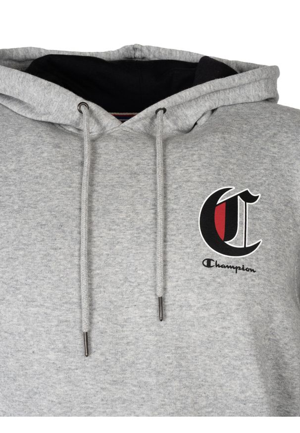 Champion Bluza "Hoodie" | HBGF89H586NKA | Mężczyzna | Szary. Okazja: na co dzień. Typ kołnierza: kaptur. Kolor: szary. Materiał: bawełna, poliester. Wzór: aplikacja, nadruk. Styl: casual