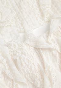 Born2be - Beżowy Rustykalny Komplet z Koronką i Falbankami Top i Szerokie Spodnie Pretissa. Kolor: beżowy. Materiał: koronka. Wzór: koronka #8