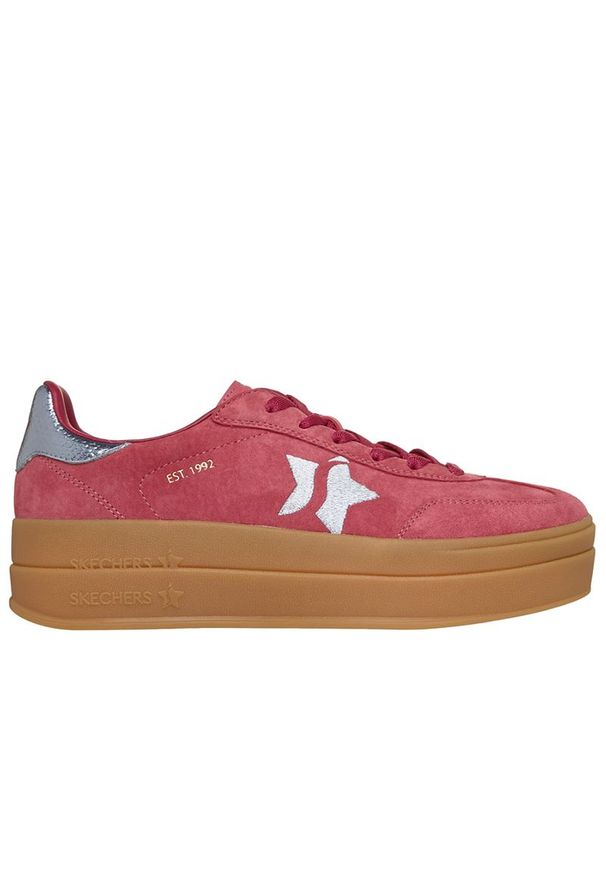 skechers - Buty damskie Skechers Academy HI - Elevated Essence 185430RDBL - różowe. Zapięcie: sznurówki. Kolor: różowy. Materiał: zamsz, guma. Szerokość cholewki: normalna. Model: Skechers Sport