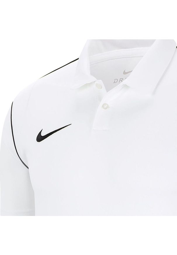 Koszulka treningowa męska Nike Dry Park 20. Typ kołnierza: polo. Kolor: biały