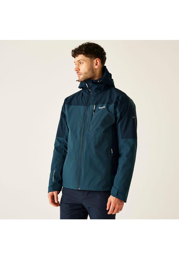 Regatta - Kurtka męska 3 w 1 Wentwood. Kolor: niebieski, turkusowy, wielokolorowy. Materiał: puch, materiał. Sport: turystyka piesza