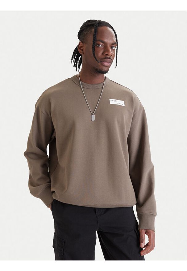 G-Star RAW - G-Star Raw Bluza HB Badge D28660-E209 Zielony Relaxed Fit. Kolor: zielony. Materiał: bawełna