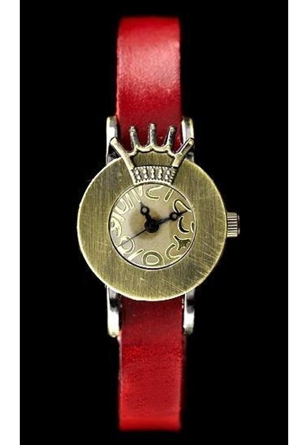 NoName - Zegarek ZEGAREK DAMSKI TAYMA - RETRO PUNK 28 - czerwony (zx585a). Kolor: czerwony. Styl: retro