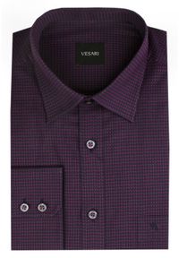 Koszula Męska Vesari (Vistula) - Regular - Granat i Bordo, Mikrowzór. Kolor: niebieski, czerwony, wielokolorowy. Materiał: bawełna. Sezon: lato. Styl: klasyczny, elegancki #3