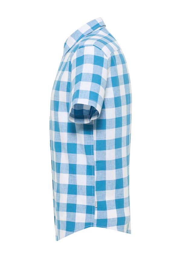 Męska koszula Mustang Style Berkeley Blue Big Vichy Check 1016471 12737